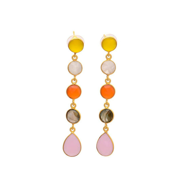 Pendientes con piedras Sevilla Multicolor - Mestiza Joyas