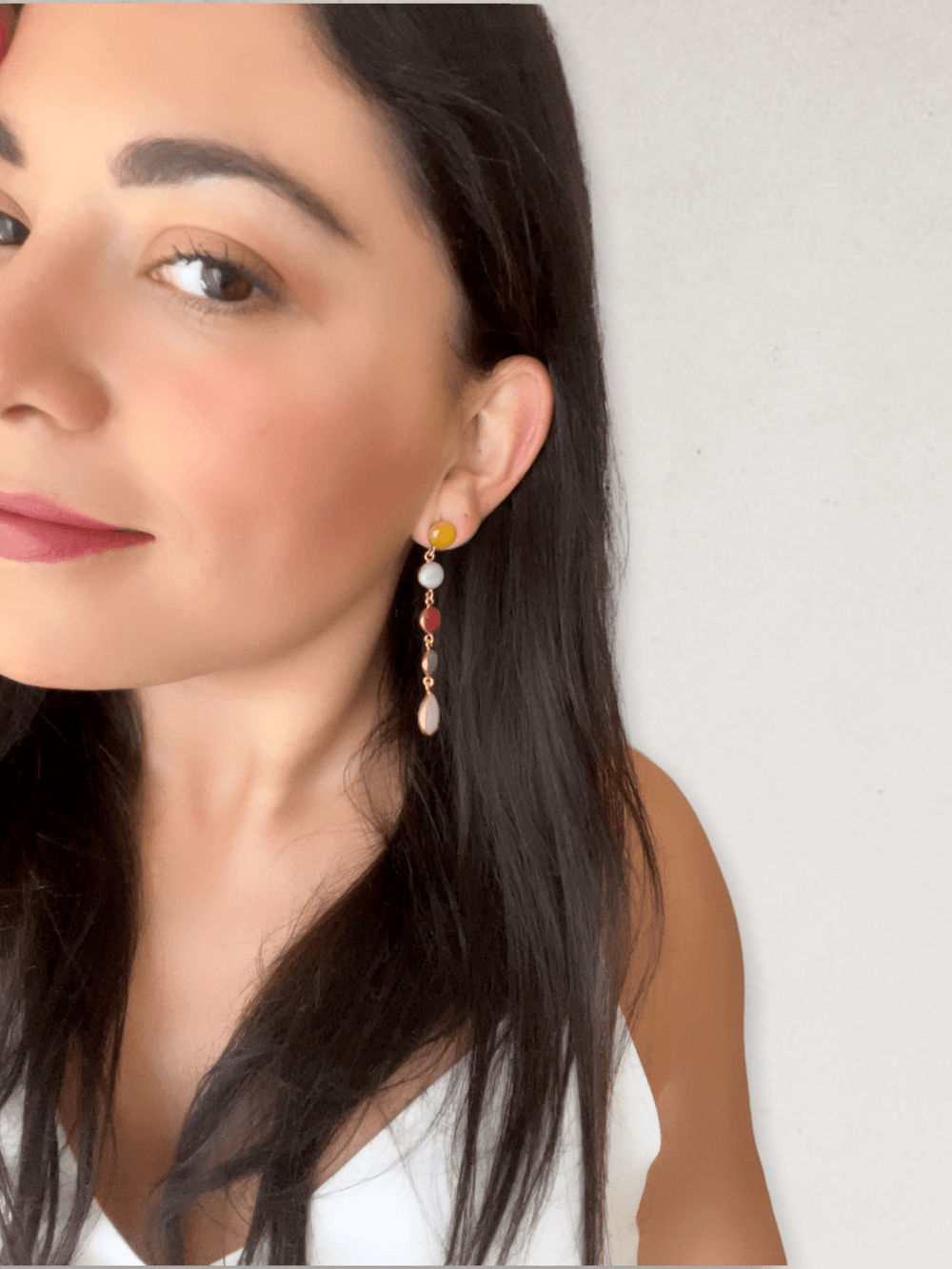 Pendientes con piedras Sevilla Multicolor - Mestiza Joyas