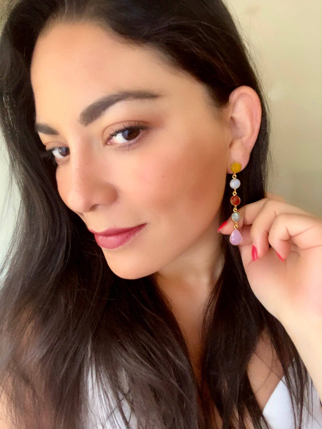 Pendientes con piedras Sevilla Multicolor - Mestiza Joyas