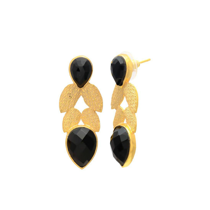 Pendientes con piedras Silvestre Negro - Mestiza Joyas