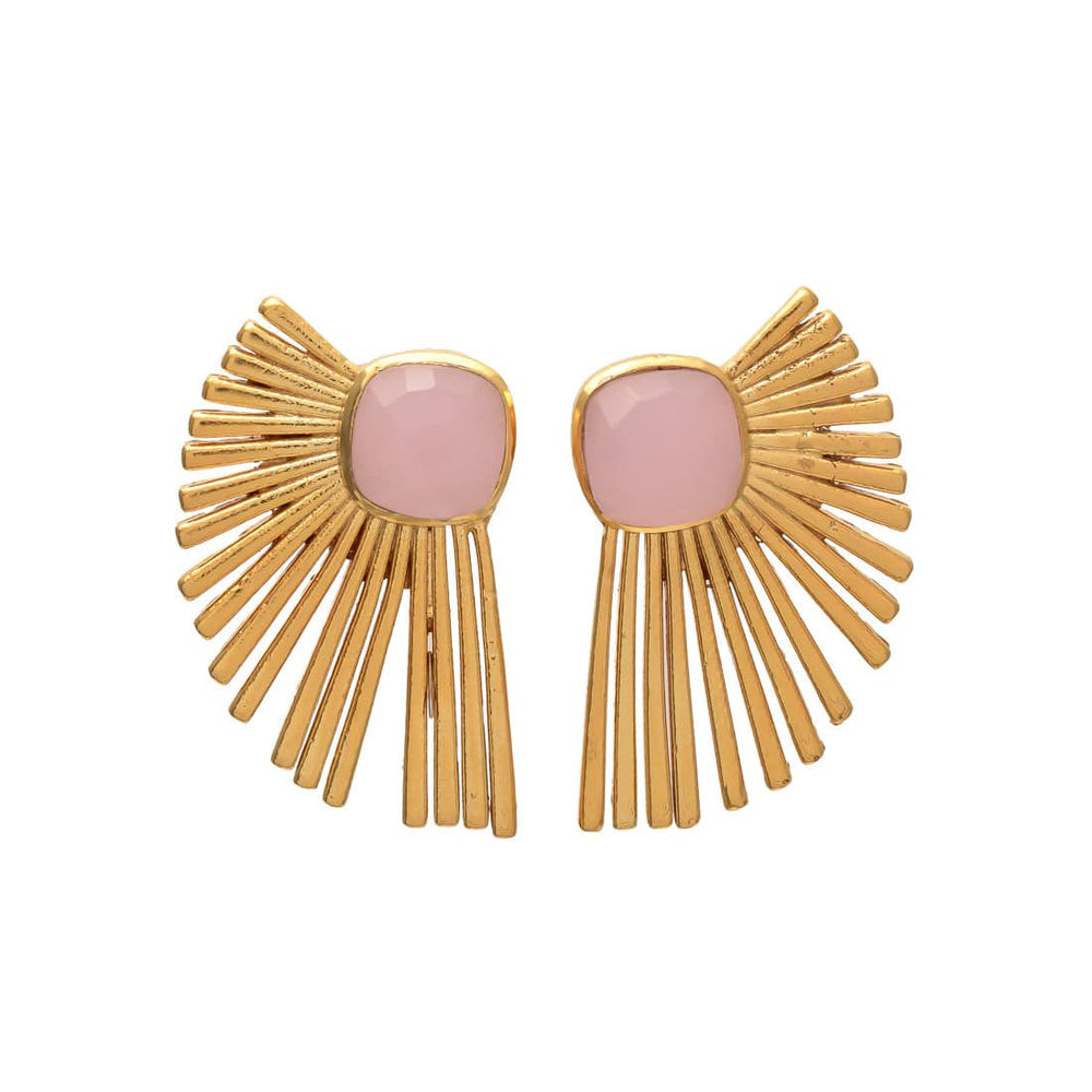 Pendientes con piedras Stella Rosa - Mestiza Joyas