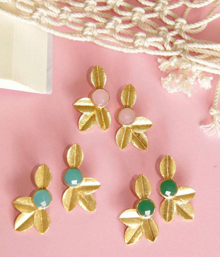 Pendientes con piedras Tokio Aguamarina - Mestiza Joyas
