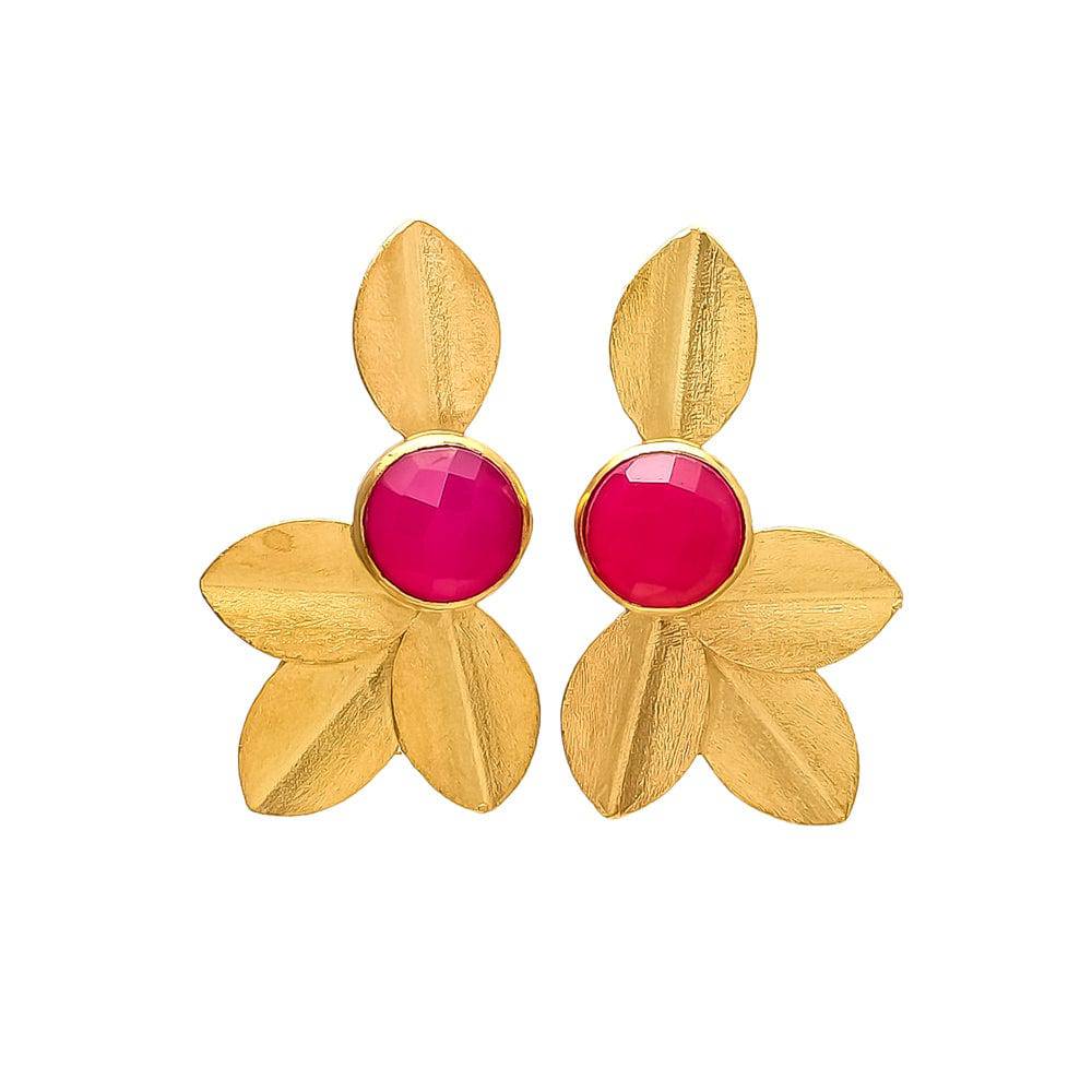Pendientes con piedras Tokio Fucsia - Mestiza Joyas
