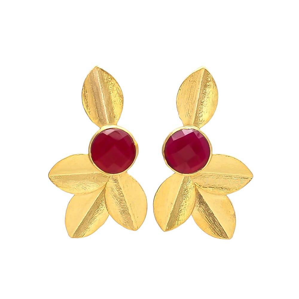 Pendientes con piedras Tokio Granate - Mestiza Joyas
