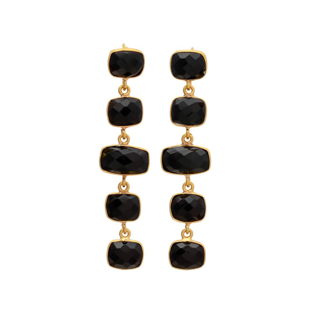Pendientes con piedras Tui Negro - Mestiza Joyas