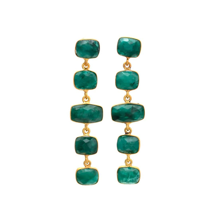Pendientes con piedras Tui Verde - Mestiza Joyas