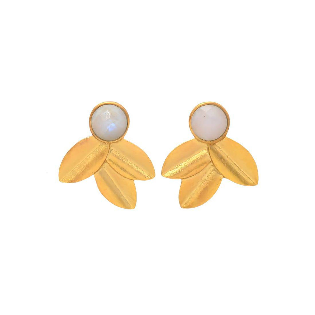 Pendientes con piedras Vega Piedra de Luna - Mestiza Joyas
