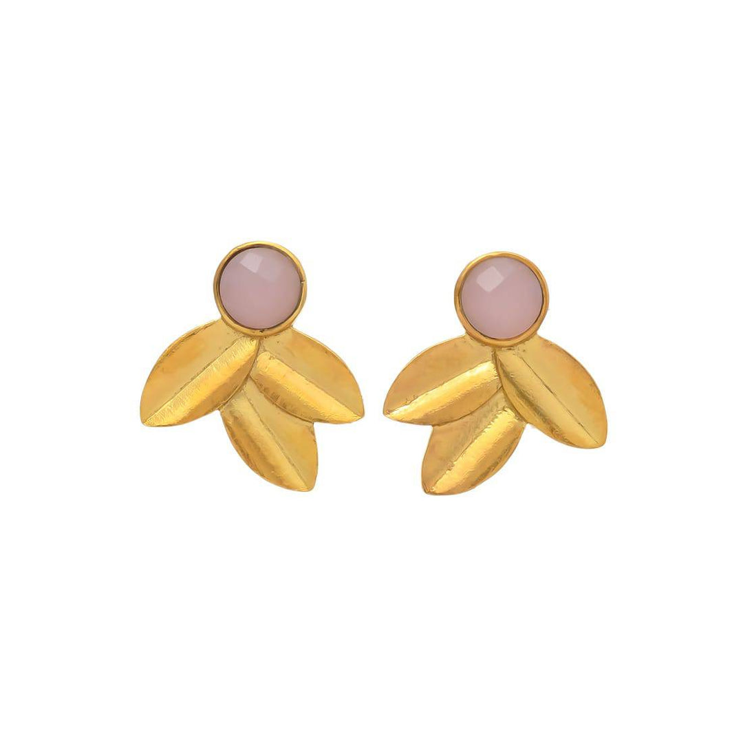 Pendientes con piedras Vega Rosa - Mestiza Joyas
