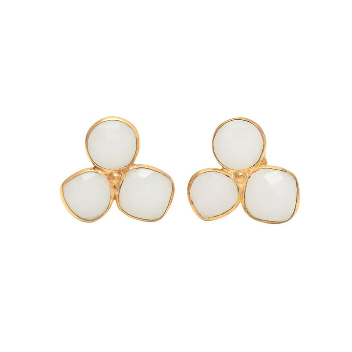 Pendientes con piedras Zarautz Blanco - Mestiza Joyas