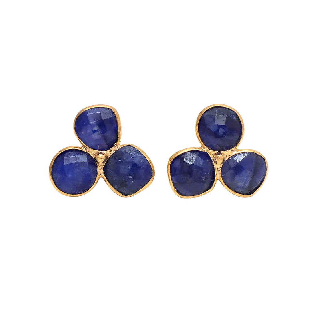 Pendientes con piedras Zarautz Zafiro - Mestiza Joyas