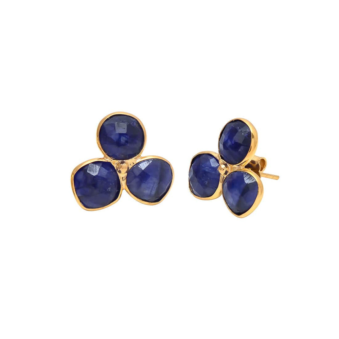 Pendientes con piedras Zarautz Zafiro - Mestiza Joyas