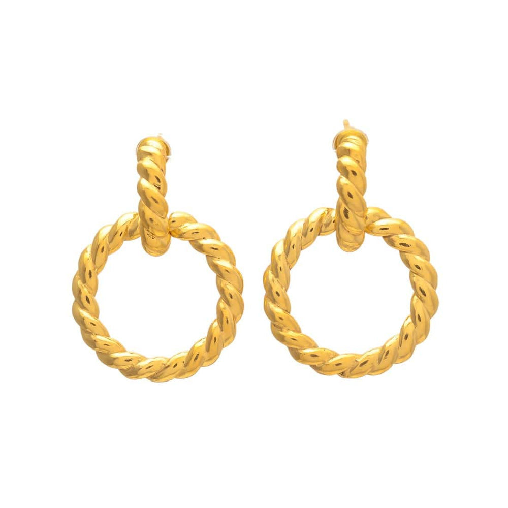 Pendientes Dorados Madeira - Mestiza Joyas