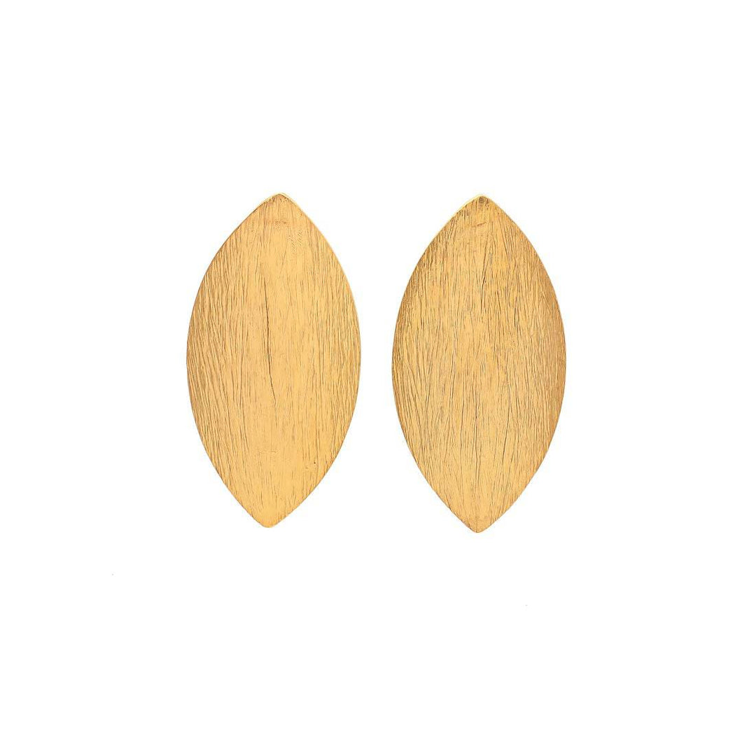 Pendientes dorados Pétalo - Mestiza Joyas