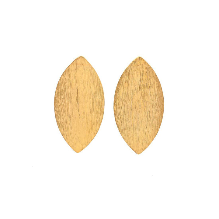 Pendientes dorados Pétalo - Mestiza Joyas
