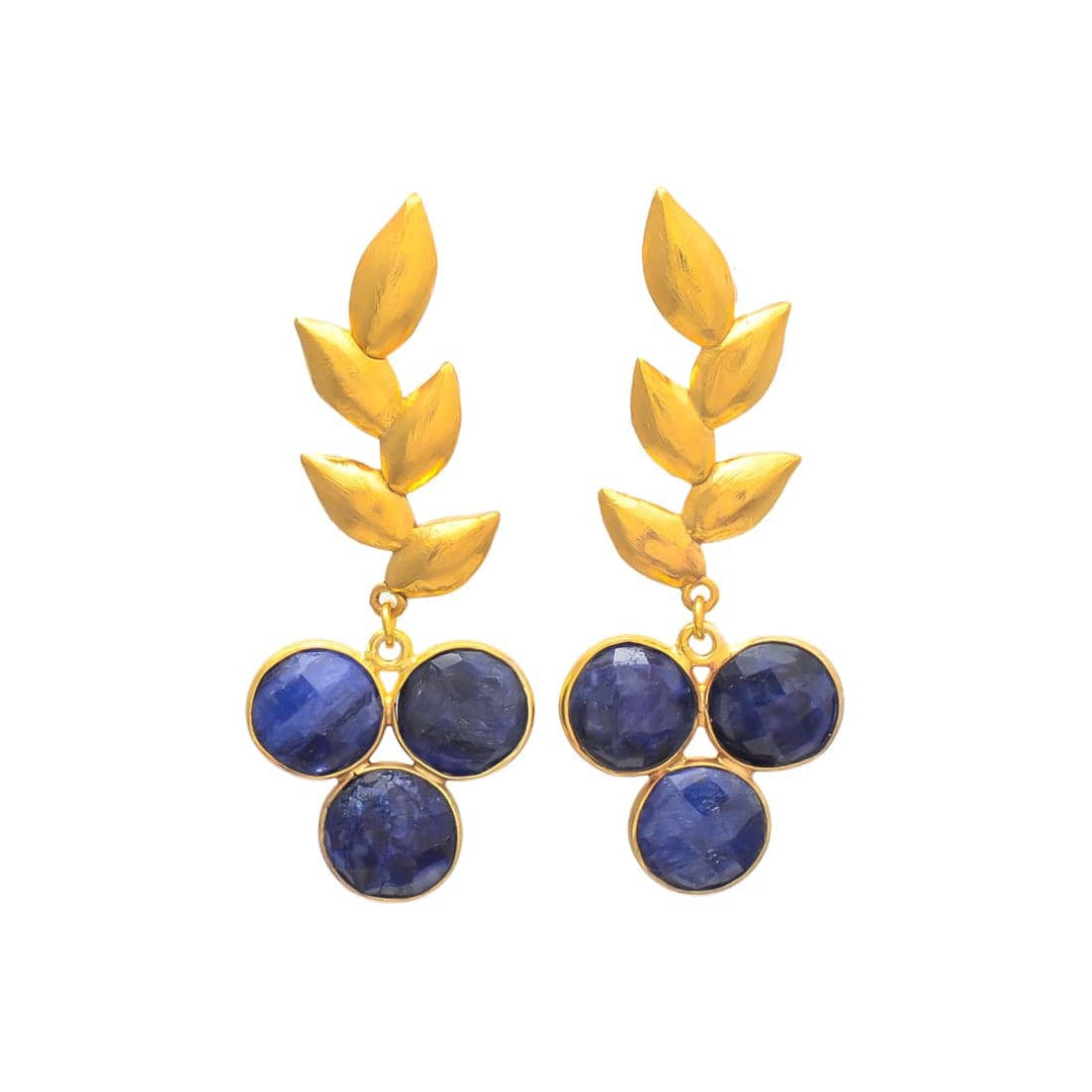 Pendientes piedras Candas Azul - Mestiza Joyas