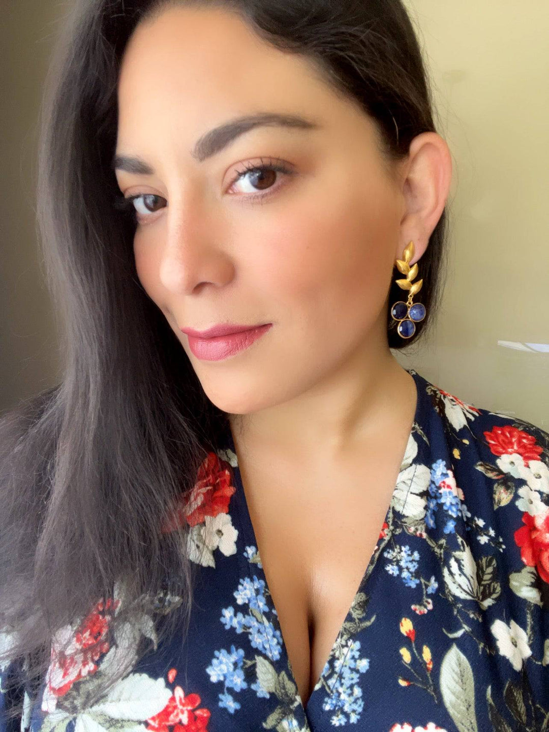 Pendientes piedras Candas Azul - Mestiza Joyas