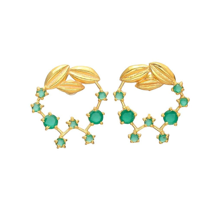 Pendientes piedras Cosmos Verde - Mestiza Joyas