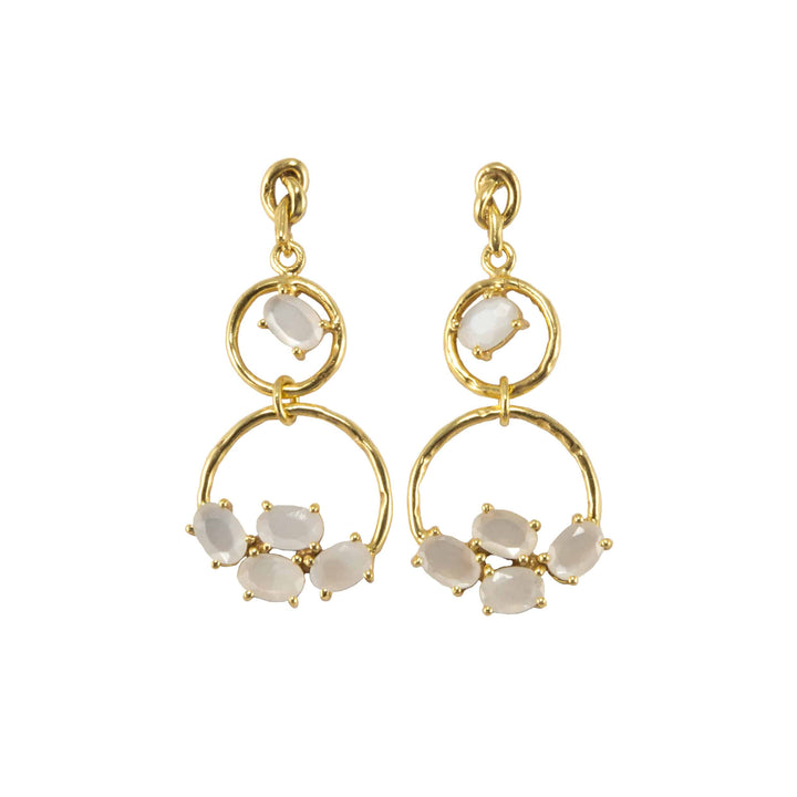 Pendientes piedras Gala Blanco - Mestiza Joyas