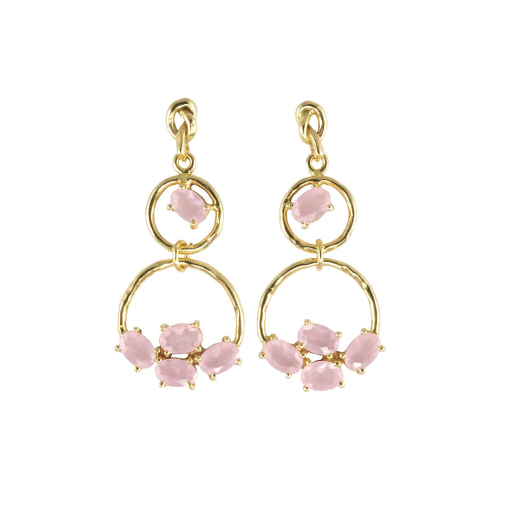 Pendientes piedras Gala Rosa - Mestiza Joyas