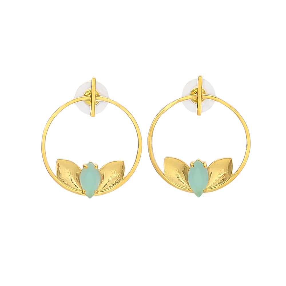 Pendientes piedras Lazo Aguamarina - Mestiza Joyas