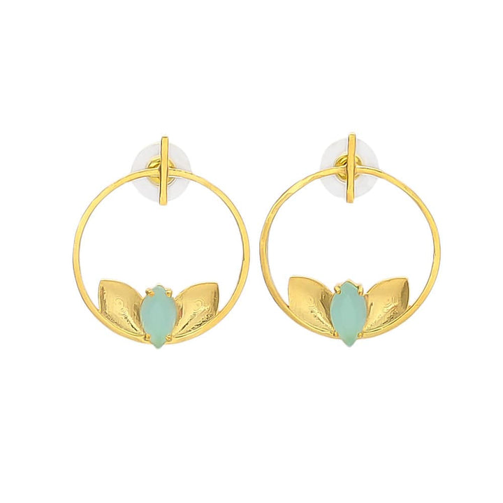 Pendientes piedras Lazo Aguamarina - Mestiza Joyas