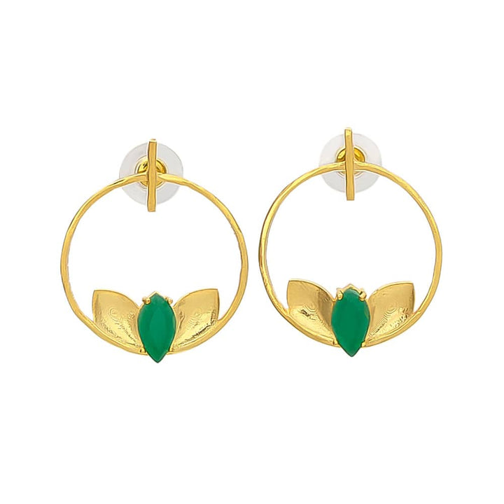 Pendientes piedras Lazo Verde - Mestiza Joyas