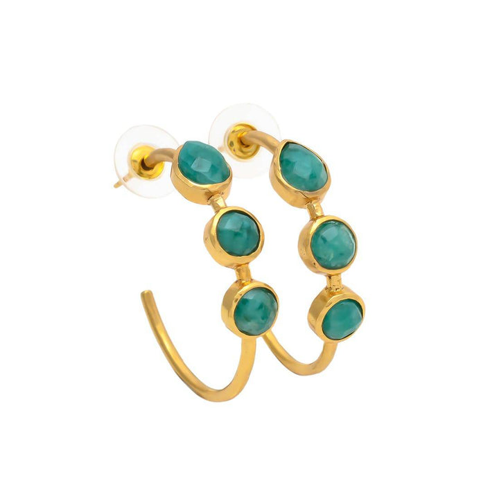 Pendientes piedras Mónaco Esmeralda - Mestiza Joyas
