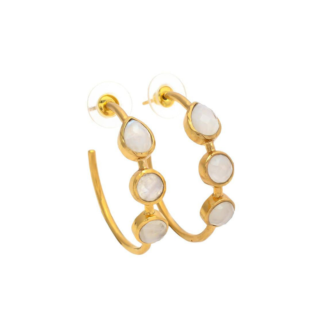 Pendientes piedras Mónaco Piedra de Luna - Mestiza Joyas