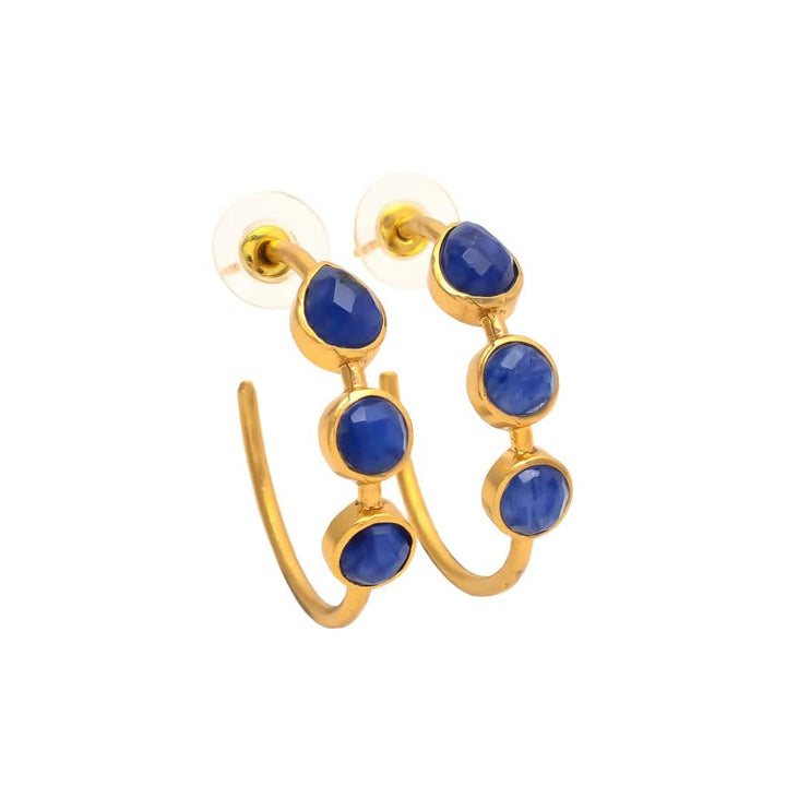 Pendientes piedras Mónaco Zafiro - Mestiza Joyas