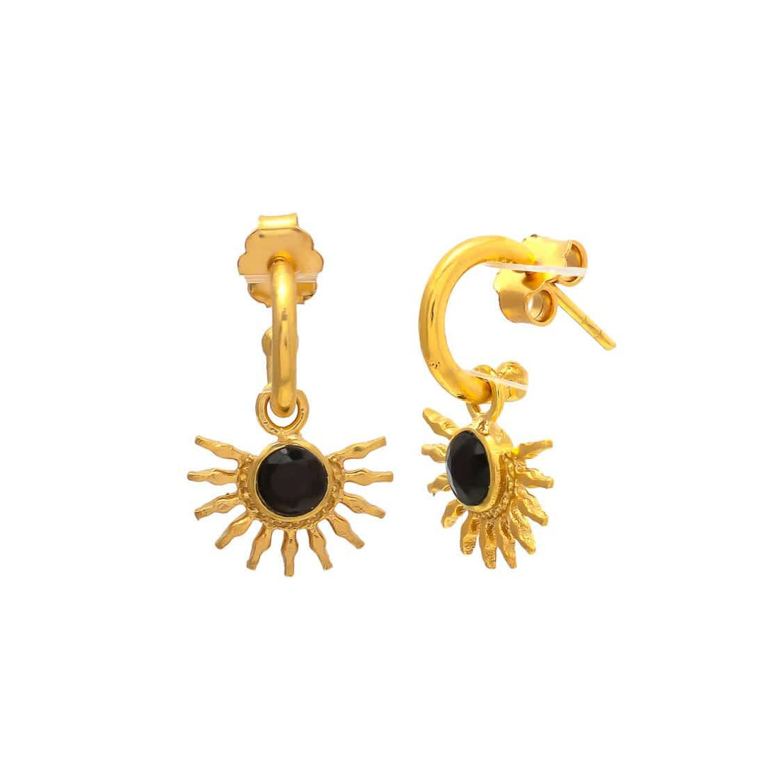 Pendientes piedras Ocaso Negro - Mestiza Joyas