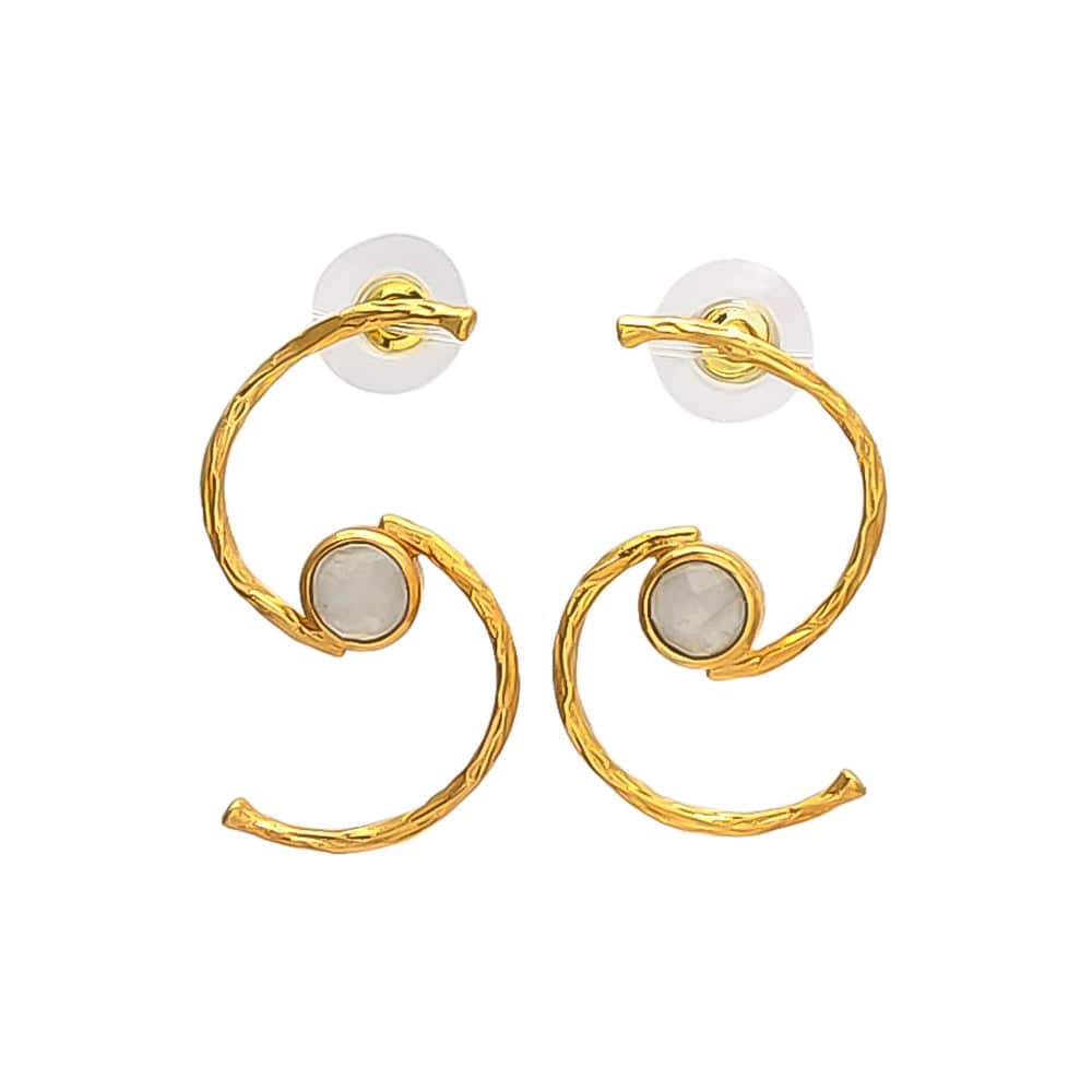 Pendientes piedras Oporto Blanco - Mestiza Joyas