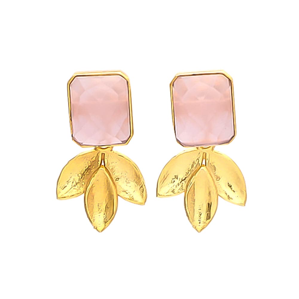 Pendientes piedras Pétalos Rosa - Mestiza Joyas