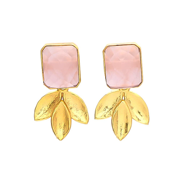 Pendientes piedras Pétalos Rosa - Mestiza Joyas