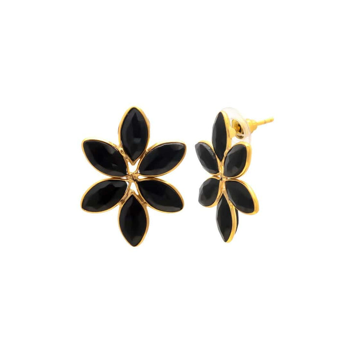 Pendientes piedras Sky negro - Mestiza Joyas