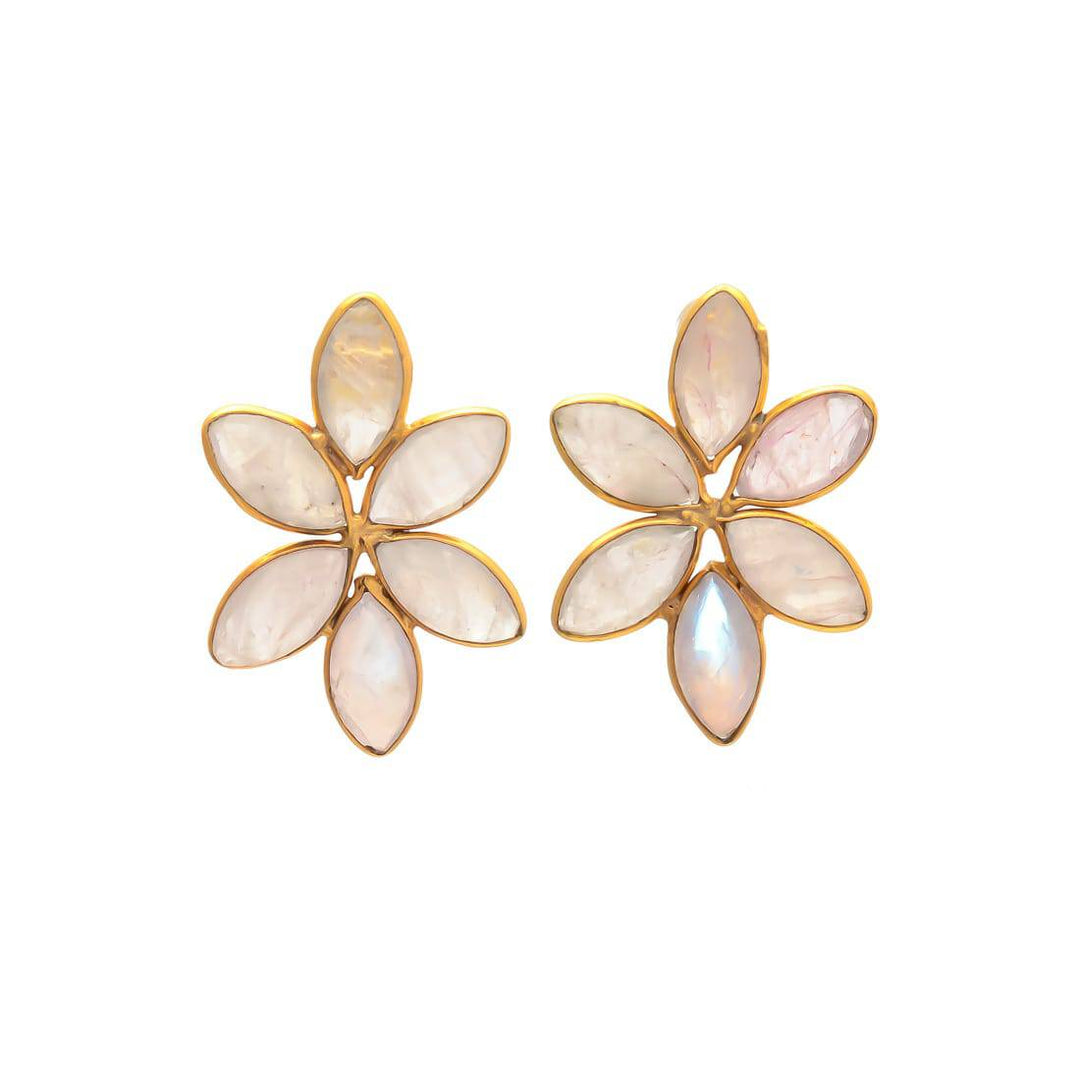 Pendientes piedras Sky Piedra de Luna - Mestiza Joyas