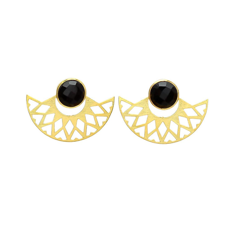 Pendientes piedras Smile Negro - Mestiza Joyas