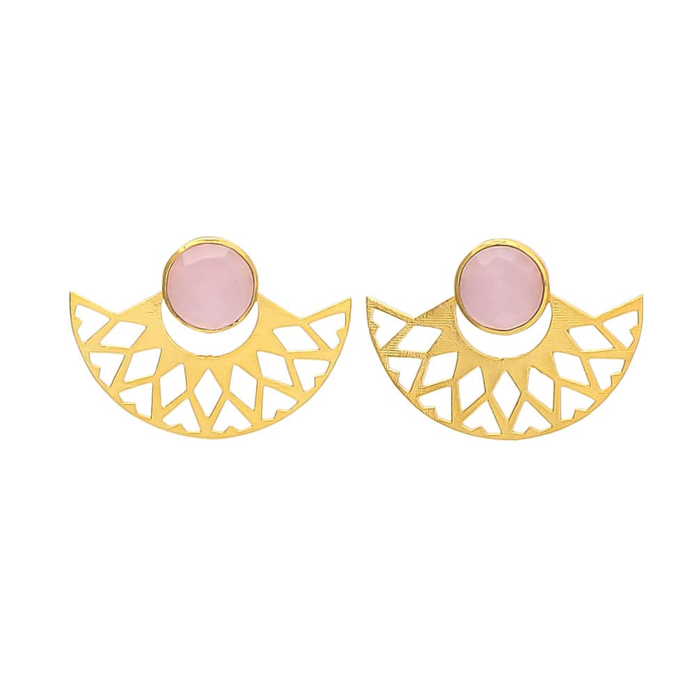 Pendientes piedras Smile Rosa - Mestiza Joyas