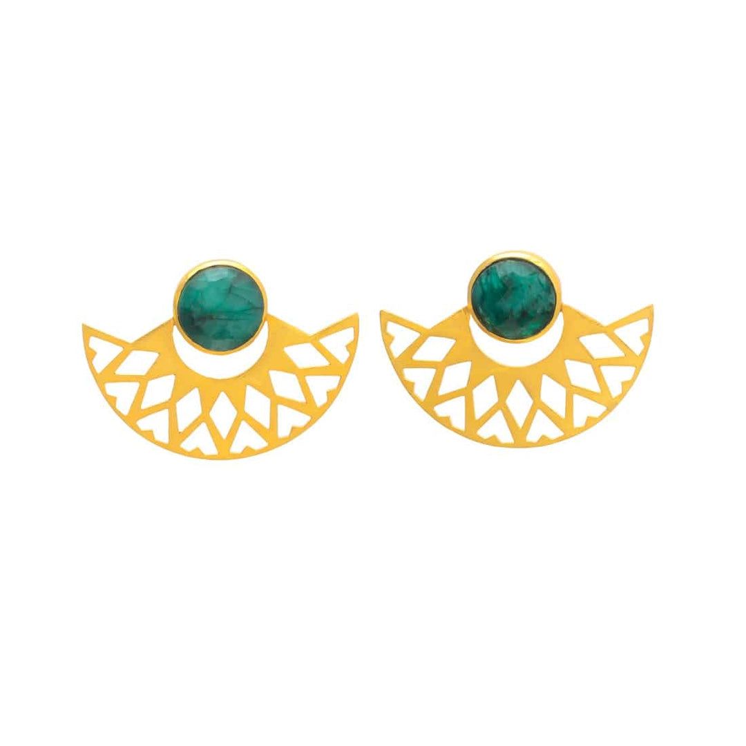 Pendientes piedras Smile Verde - Mestiza Joyas