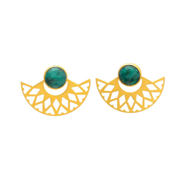 Pendientes piedras Smile Verde - Mestiza Joyas