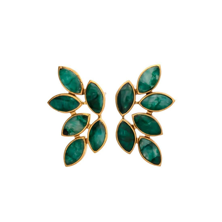 Pendientes piedras Sofía Esmeralda - Mestiza Joyas