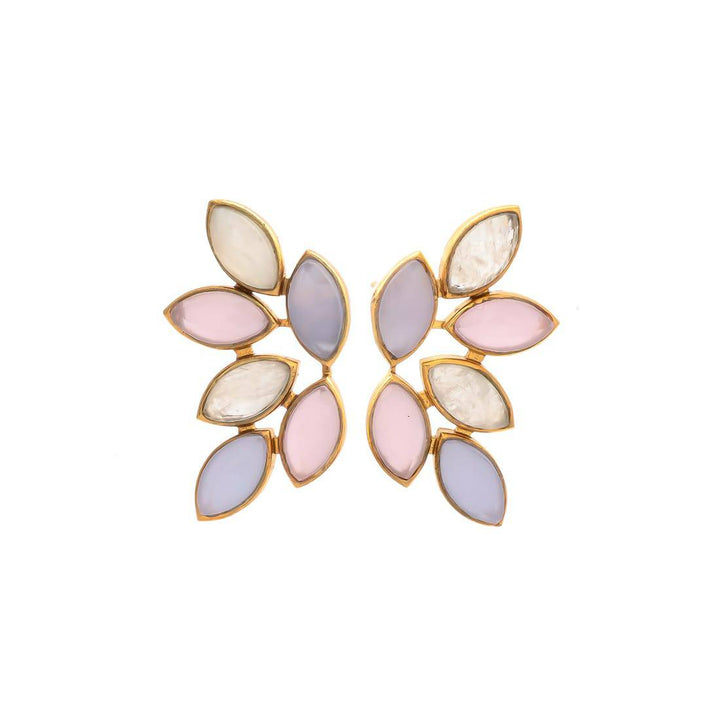 Pendientes piedras Sofía Luna, Lila y Rosa - Mestiza Joyas