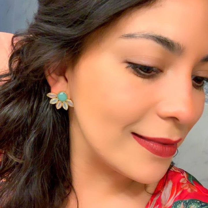 Pendientes piedras Sunshine Negro, Rosa y Blanco - Mestiza Joyas