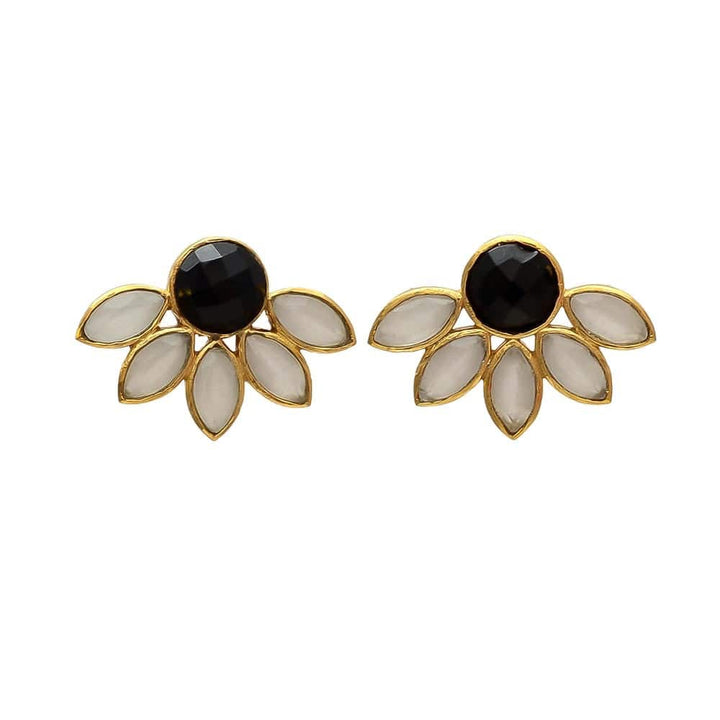 Pendientes piedras Sunshine Negro y Blanco - Mestiza Joyas