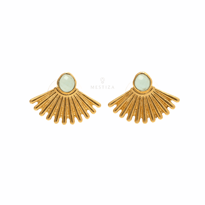 Pendientes piedras Texas Aguamarina - Mestiza Joyas