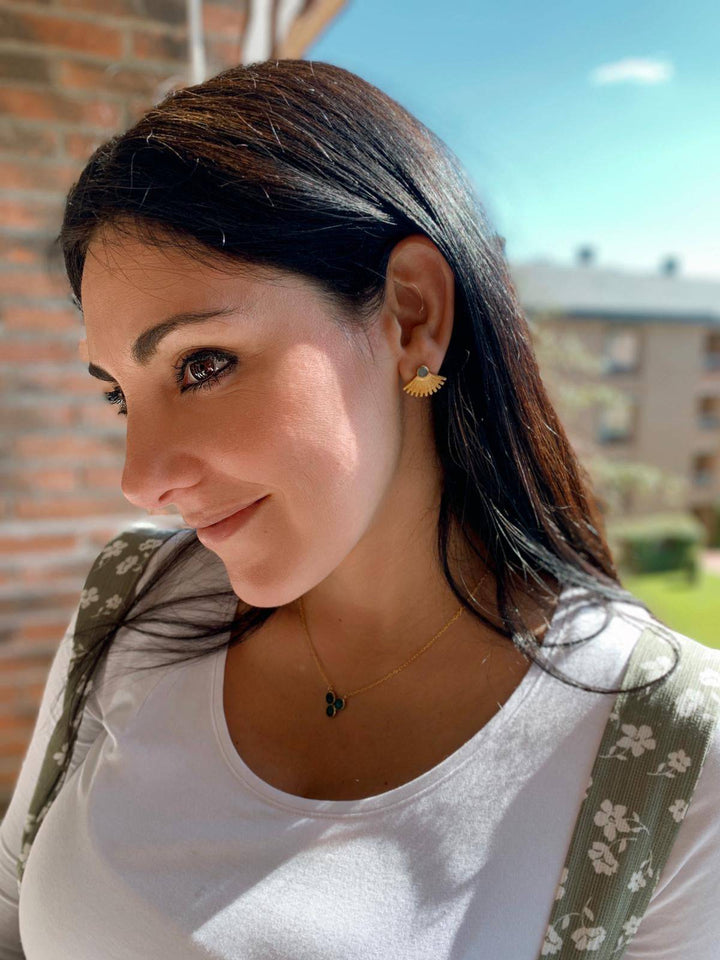 Pendientes piedras Texas Aguamarina - Mestiza Joyas