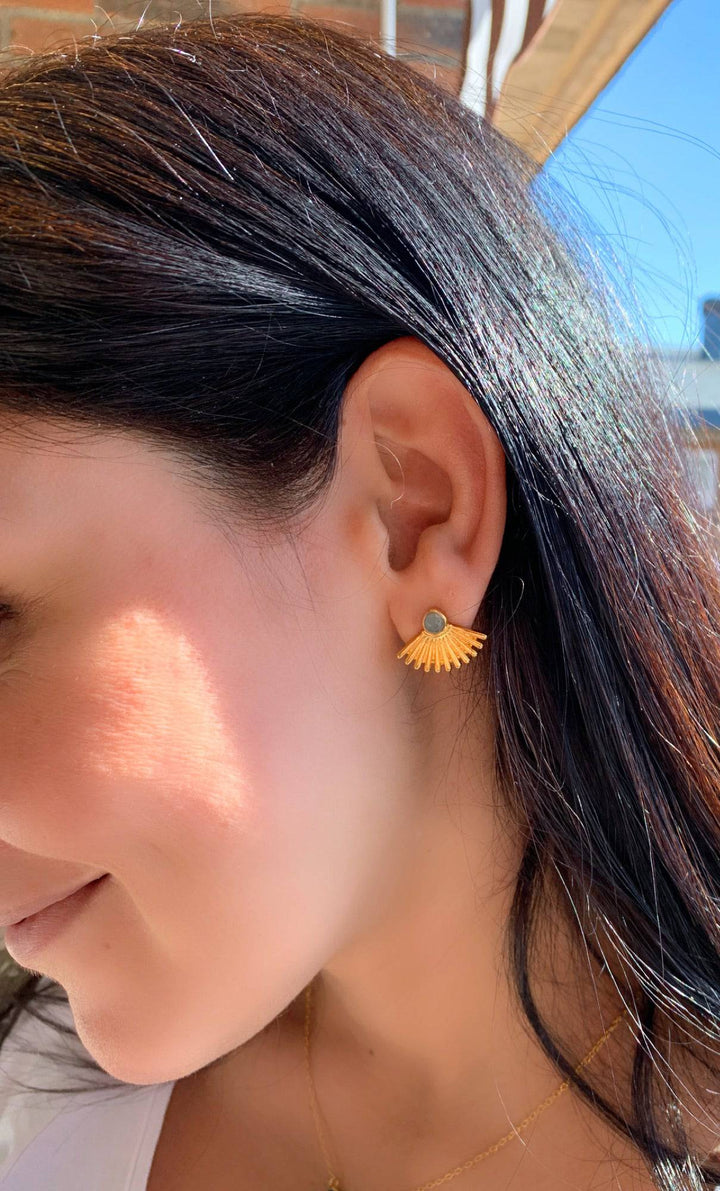 Pendientes piedras Texas Aguamarina - Mestiza Joyas