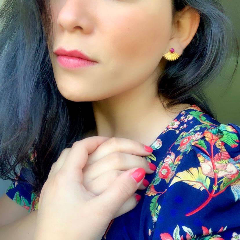 Pendientes Piedras Texas Granate - Mestiza Joyas