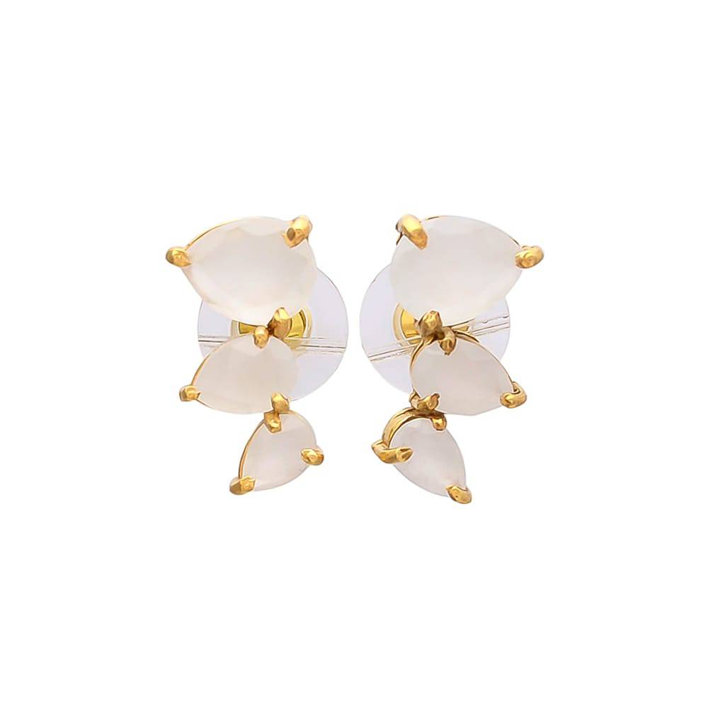 Pendientes Trepadores Gotas Piedra de Luna - Mestiza Joyas