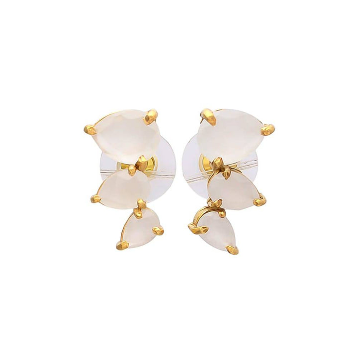 Pendientes Trepadores Gotas Piedra de Luna - Mestiza Joyas