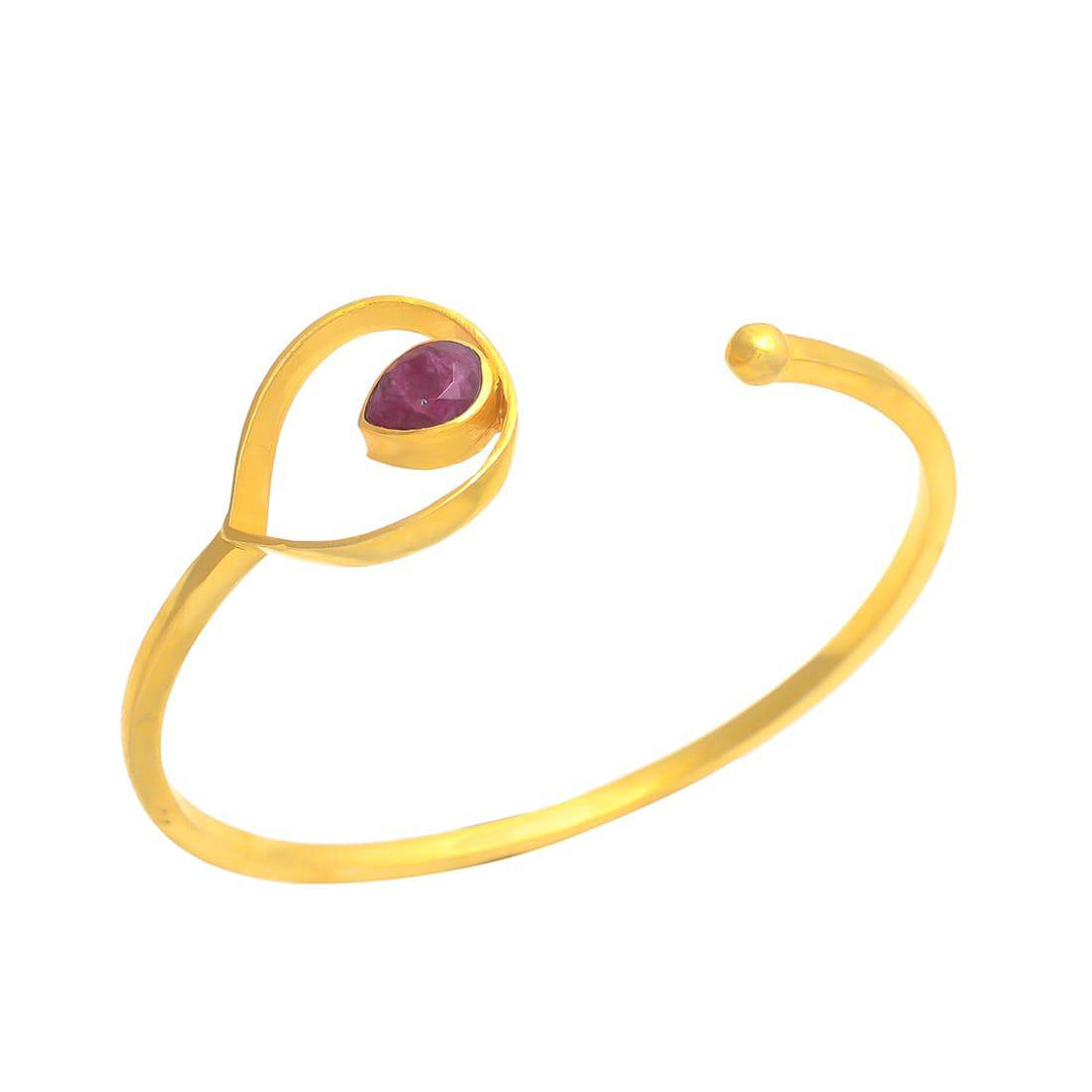Pulsera con piedras Aba Granate - Mestiza Joyas